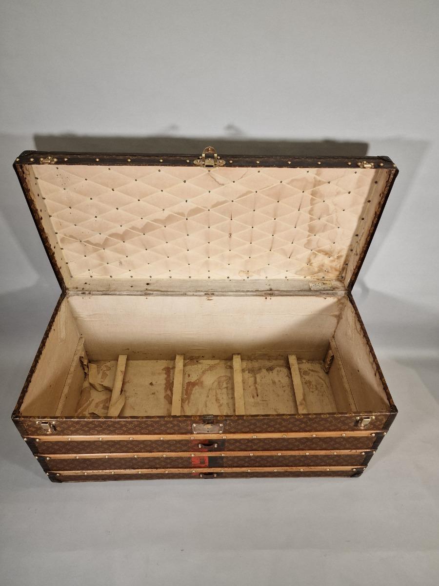 Louis Vuitton Steamer Trunk Wardrobe Trunk Chest France, circa 1920