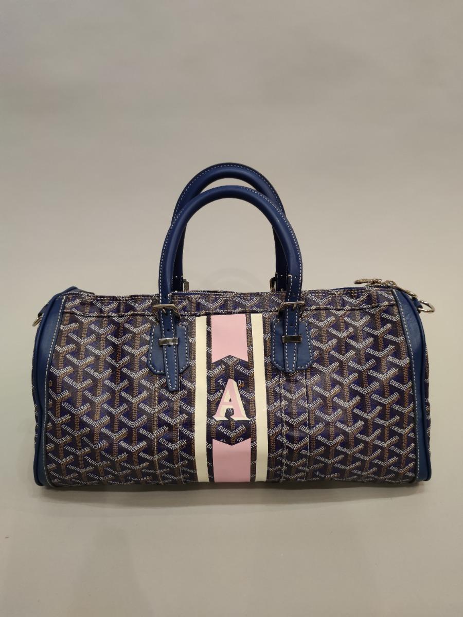 sac de voyage goyard croisiere 50 en toile rouge