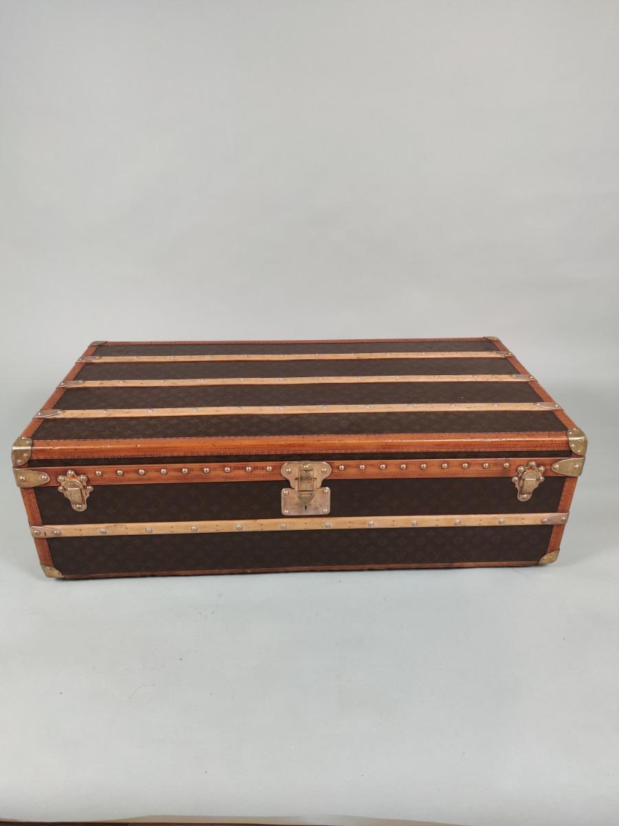 Louis Vuitton Steamer Trunk Wardrobe Trunk Chest France, circa 1920