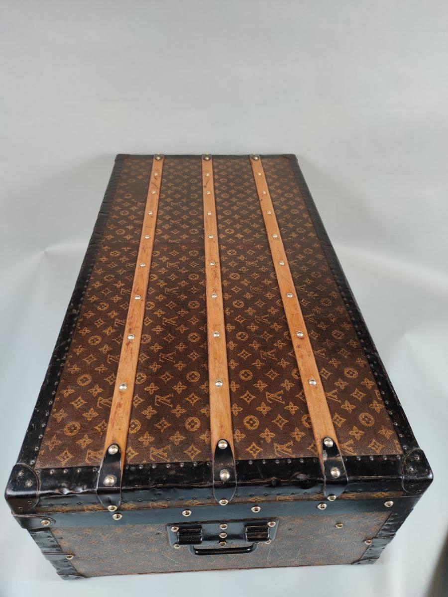 Past auction: Large Louis Vuitton monogrammed steamer trunk circa 1920