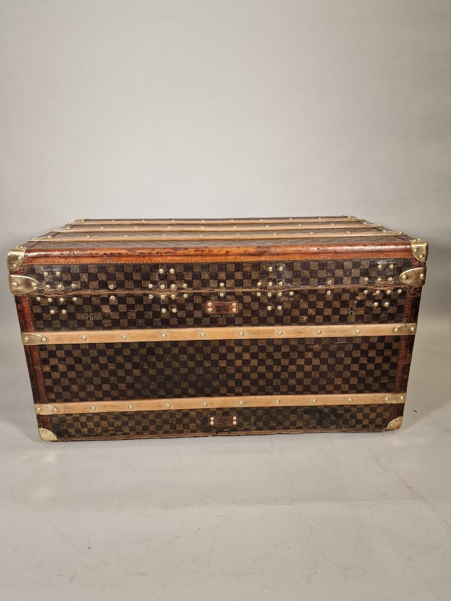 Antique Trunk in Damier Canvas from Louis Vuitton, 1900