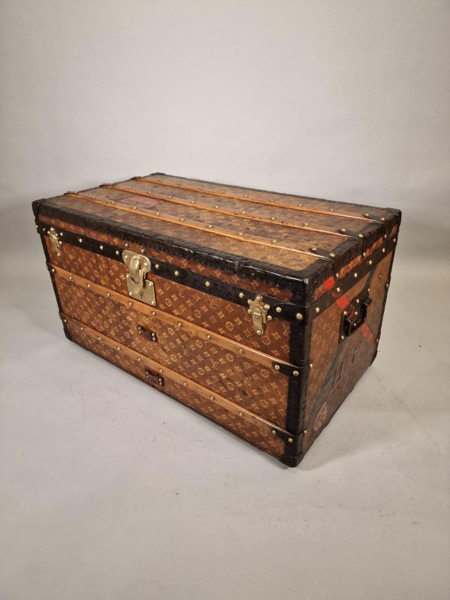 Louis Vuitton Steamer Trunk Wardrobe Trunk Chest France, circa 1920