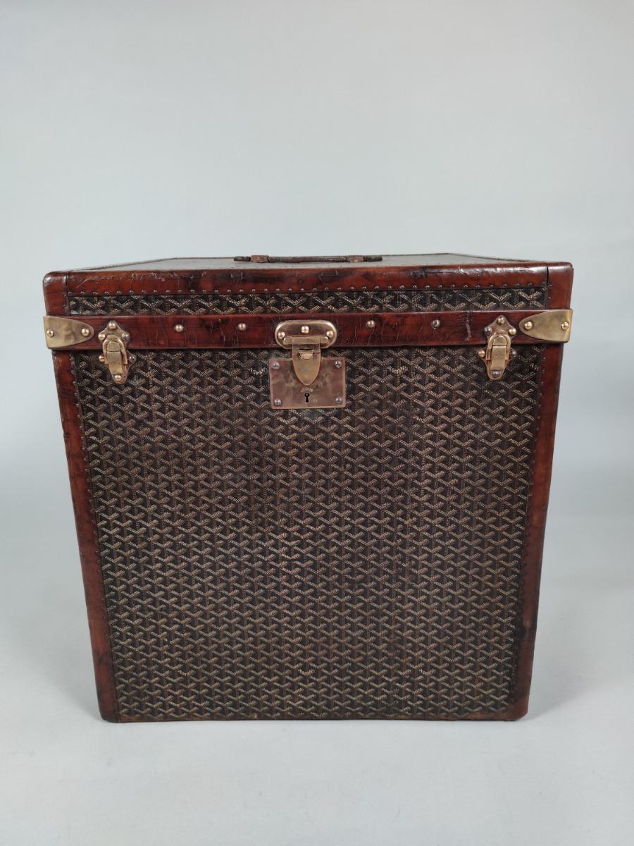 Antique 20th Century Leather Goyard Suitcase, Paris, circa 1930