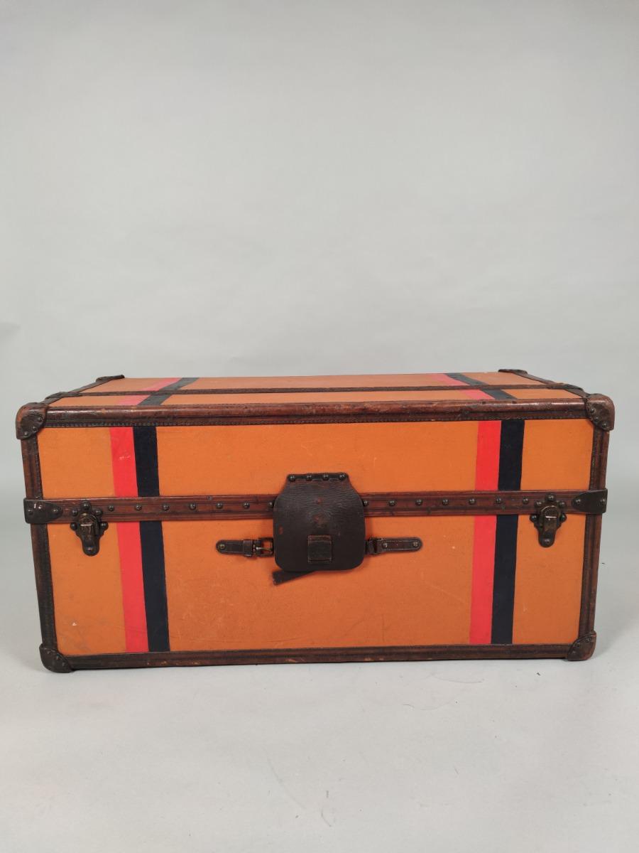 Malle courrier Moynat orange - Bagage Collection