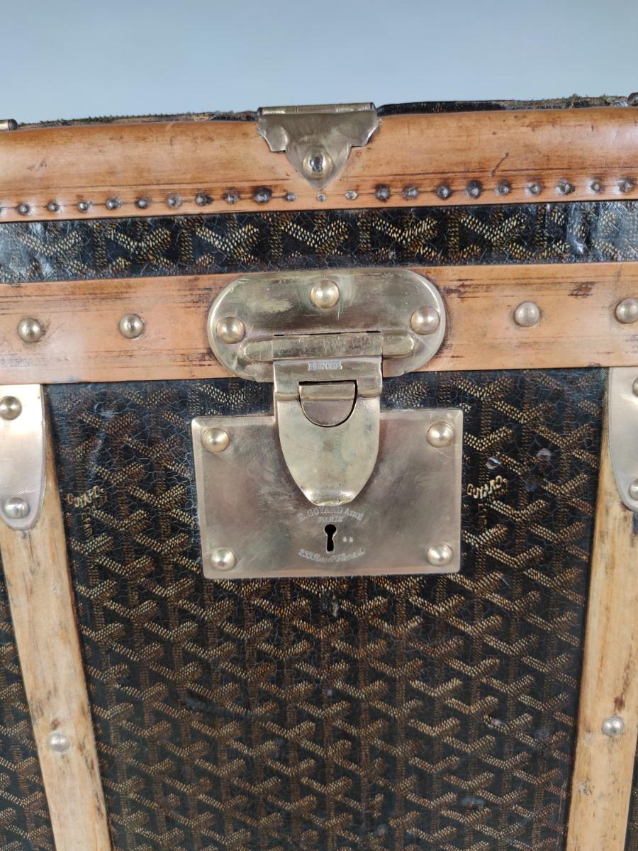 Antique 20th Century Leather Goyard Suitcase, Paris, circa 1930