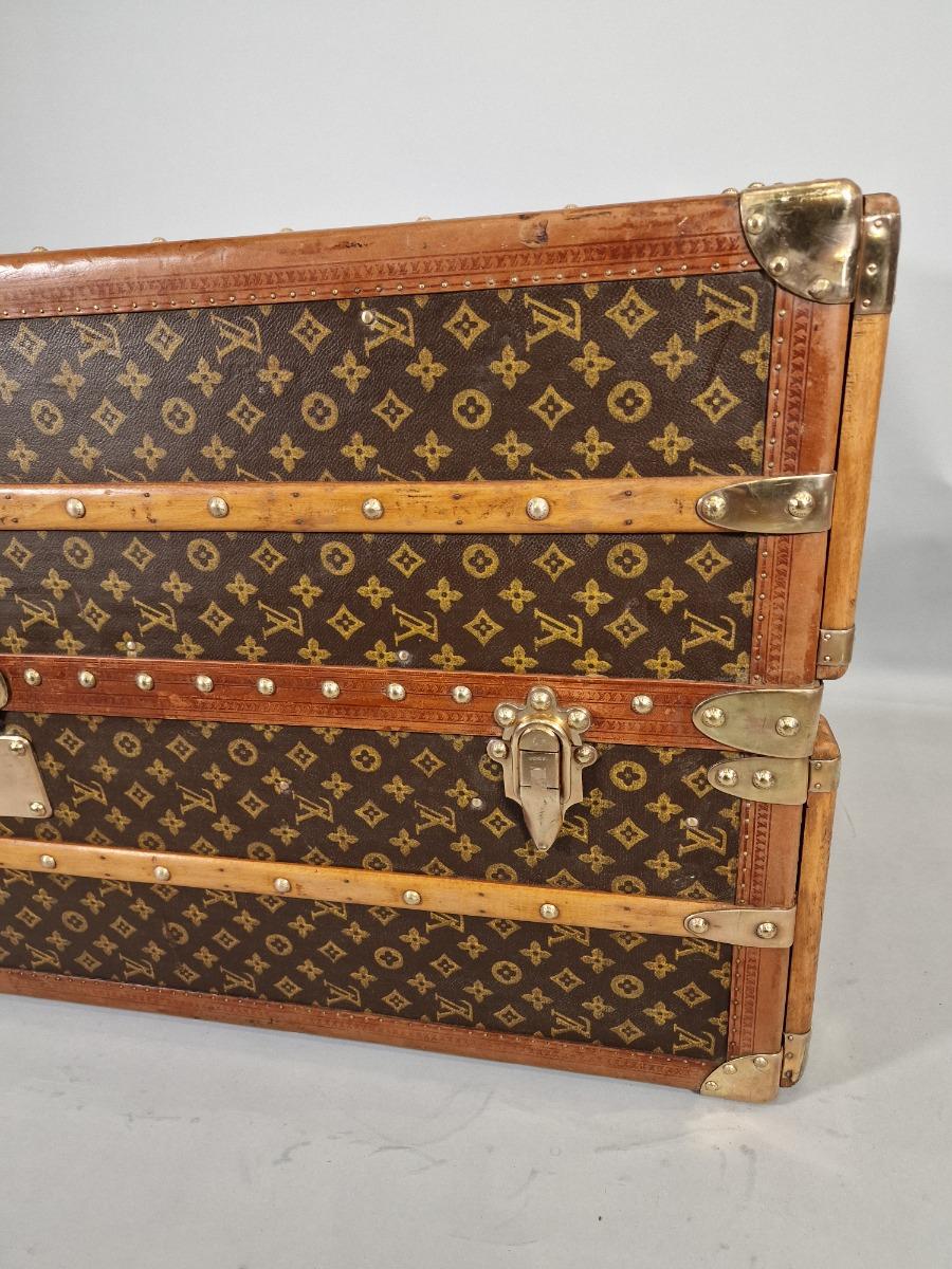 1920s Louis Vuitton Orange Champagne Trunk / Malle Champagne at